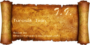 Turcsák Iván névjegykártya