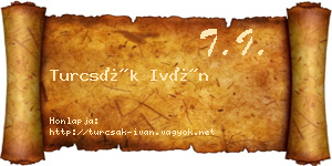 Turcsák Iván névjegykártya